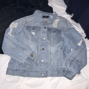 Forever21 Distressed Jean Jacket